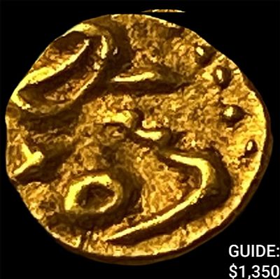 1748-1754 Mughal Ahmad Shah Bahadur Gold 1/2 Fanam