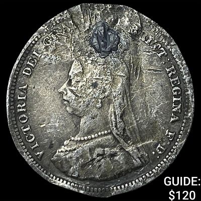 1888 Great Britain Silver 1 Shilling Jubilee Head