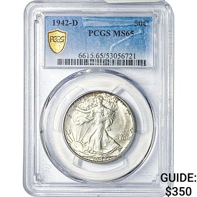 1942-D Walking Liberty Half Dollar PCGS MS65