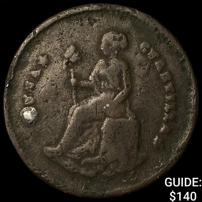 1862 Mexico Jaliscio Copper 1/4 Real KM 3553