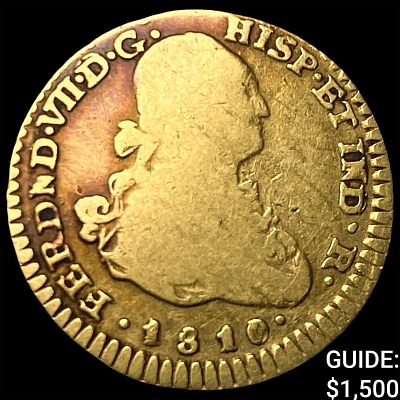 1810 Colonial Spain Gold 1 Escudo