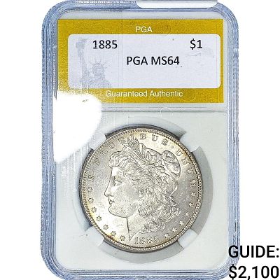 1885 Morgan Silver Dollar PGA MS64