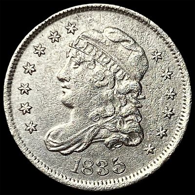 1835 Capped Bust Half Dime CLOSELY UNCIRCULATED. 1835 Capped Bust Half Dime CLOSELY UNCIRCULATED