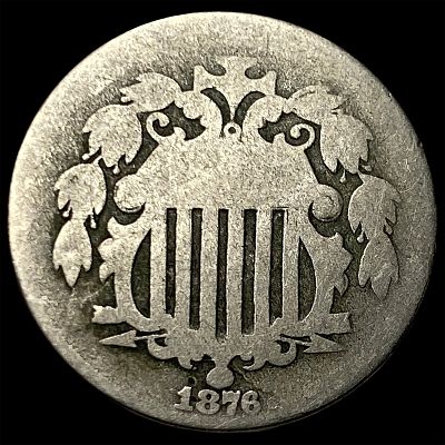 1876 Shield Nickel NICELY CIRCULATED