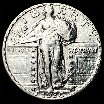 1930 Silver Standing Liberty Quarter CHOICE AU. 1930 Silver Standing Liberty Quarter CHOICE AU