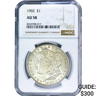 1902 Morgan Silver Dollar NGC AU58