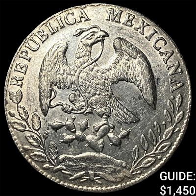 1882 OaAr Mexico Silver 8 Reales PL Fields