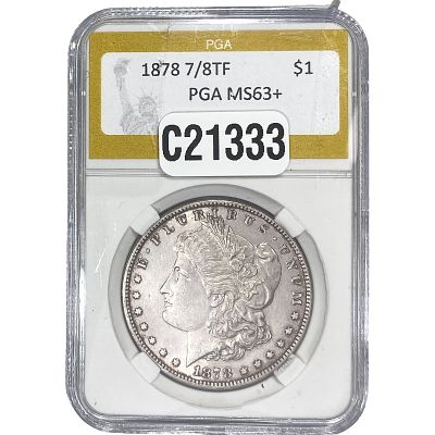 1878 7/8TF Morgan Silver Dollar PGA MS63+