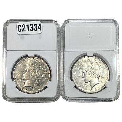 [2 Coins] 1927 Silver Peace Dollar