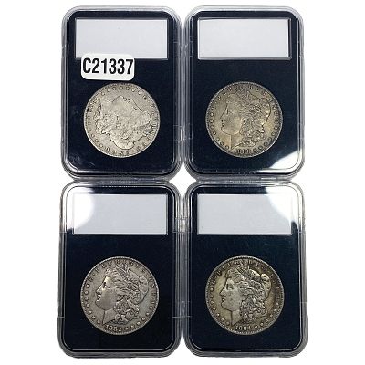 [4 Coins] 1880-1896 Morgan Silver Dollar