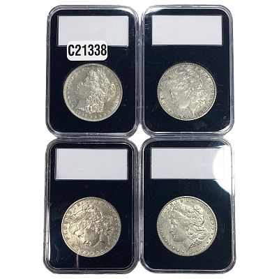 [4 Coins] 1886-1896 Morgan Silver Dollar