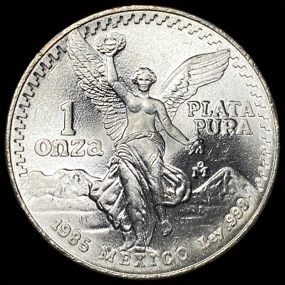 1985 Mexico Silver 1 Onza Libertad SUPERB GEM BU