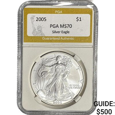 2005 American Silver Eagle PGA MS70