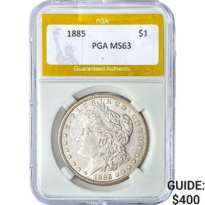 1885 Morgan Silver Dollar PGA MS63