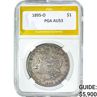 1895-O Morgan Silver Dollar PGA AU53