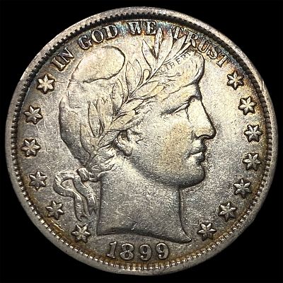 1899 Silver Barber Half Dollar NEARLY UNCIRCULATED