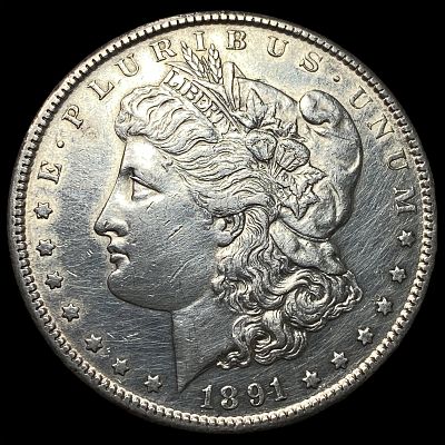 1891-S Silver Morgan Dollar CHOICE AU