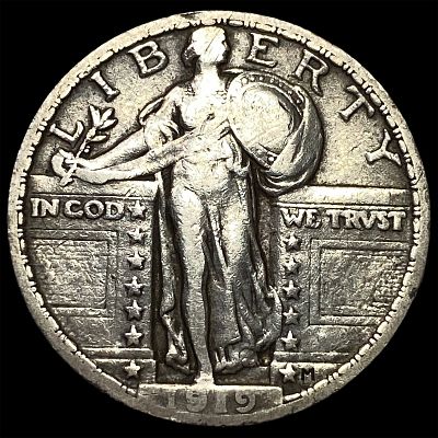 1919 Silver Standing Liberty Quarter NEARLY UNCIRCULATED