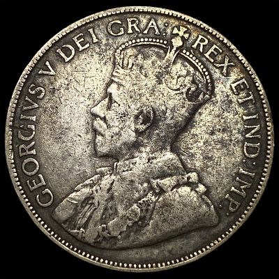1912 Canada Silver 50 Cents LIGHTLY CIRCULATED