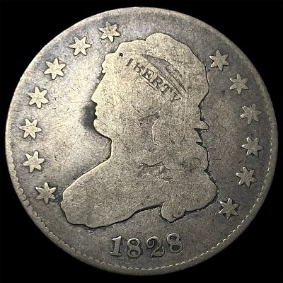 1828 Silver Capped Bust Quarter NICELY CIRCULATED. 1828 Silver Capped Bust Quarter NICELY CIRCULATED