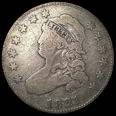 1821 Silver Capped Bust Quarter NICELY CIRCULATED. 1821 Silver Capped Bust Quarter NICELY CIRCULATED