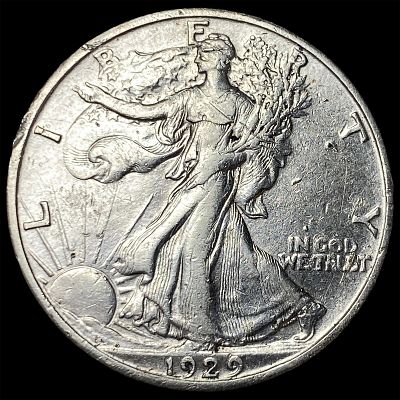 1929-S Silver Walking Liberty Half Dollar NEARLY UNCIRCULATED. 1929-S Silver Walking Liberty 