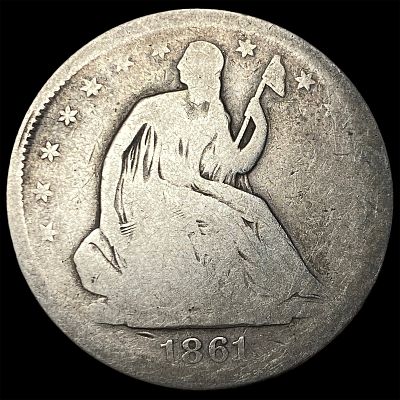 1861 Seated Liberty Half Dollar NICELY CIRCULATED. 1861 Seated Liberty Half Dollar NICELY CIRCULATED