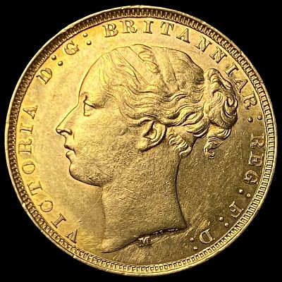 1879-M .2354oz Gold Sovereign Victoria UNCIRCULATED. 1879-M .2354oz Gold Sovereign Victoria 