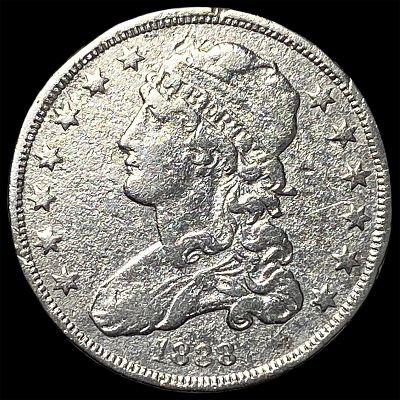 1838 Silver Capped Bust Quarter CLOSELY UNCIRCULATED. 1838 Silver Capped Bust Quarter CLOSELY 