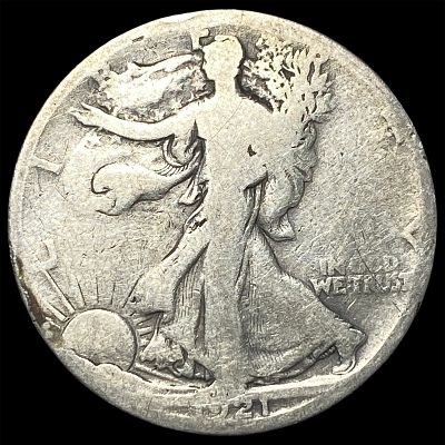 1921-S Silver Walking Liberty Half Dollar LIGHTLY CIRCULATED. 1921-S Silver Walking Liberty 
