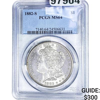1882-S Morgan Silver Dollar PCGS MS64