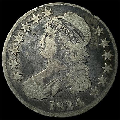 1824 Capped Bust Half Dollar NICELY CIRCULATED. 1824 Capped Bust Half Dollar NICELY CIRCULATED