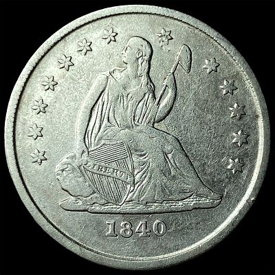 1840-O Silver Seated Liberty Quarter NEARLY UNCIRCULATED. 1840-O Silver Seated Liberty Quarter 