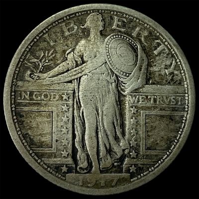 1917 Type 1 Standing Liberty Quarter LIGHTLY CIRCULATED. 1917 Type 1 Standing Liberty Quarter 