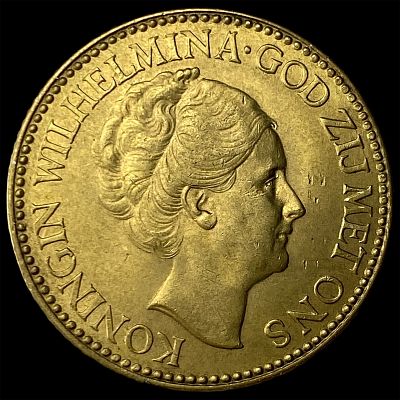 1925 Netherlands .1947oz Gold 10 Gulden UNCIRCULATED. 1925 Netherlands .1947oz Gold 10 Gulden 