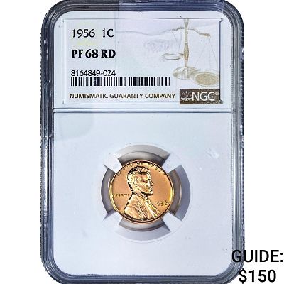 1956 Wheat Cent NGC PF68 RD