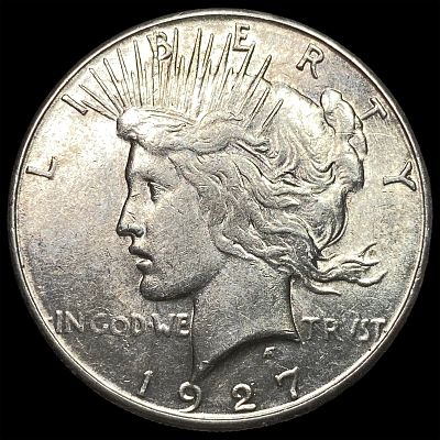1927-S Silver Peace Dollar CLOSELY UNCIRCULATED. 1927-S Silver Peace Dollar CLOSELY UNCIRCULATED