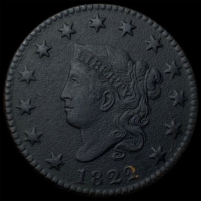 1822 Coronet Head Large Cent HIGH GRADE