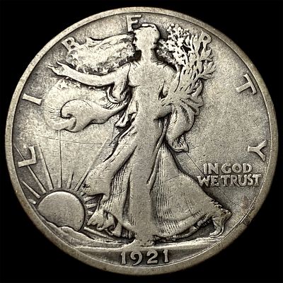 1921-D Silver Walking Liberty Half Dollar LIGHTLY CIRCULATED. 1921-D Silver Walking Liberty 