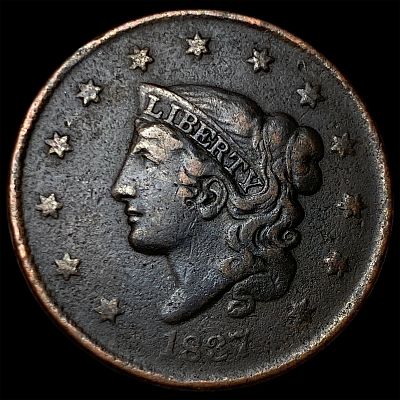 1837 Coronet Head Large Cent NEARLY UNCIRCULATED. 1837 Coronet Head Large Cent NEARLY UNCIRCULATED