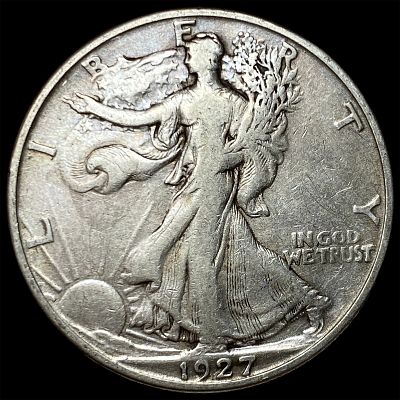 1927-S Silver Walking Liberty Half Dollar NEARLY UNCIRCULATED. 1927-S Silver Walking Liberty 