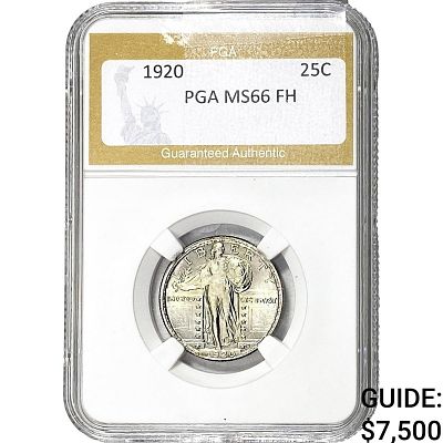 1920 Standing Liberty Quarter PGA MS66 FH
