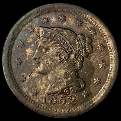 1852 Braided Hair Large Cent UNCIRCULATED