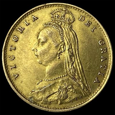 1887 .2354oz Gold Sovereign Victoria Jubilee Head UNCIRCULATED