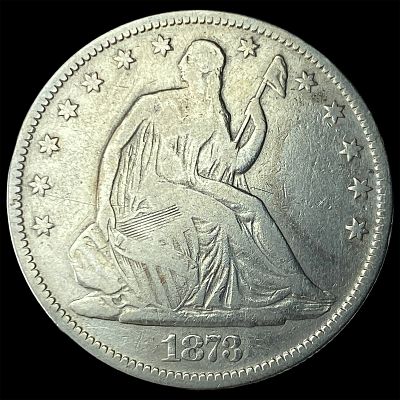 1873 Seated Liberty Half Dollar LIGHTLY CIRCULATED. 1873 Seated Liberty Half Dollar LIGHTLY 