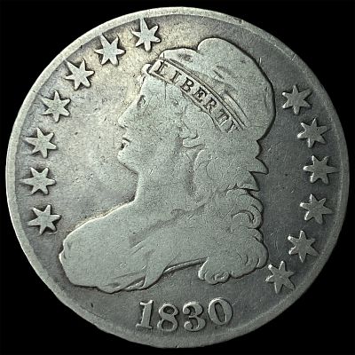 1830 Capped Bust Half Dollar NICELY CIRCULATED. 1830 Capped Bust Half Dollar NICELY CIRCULATED