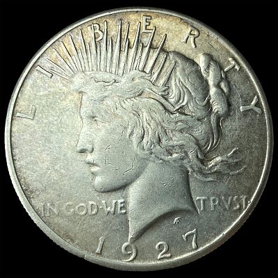 1927-S Silver Peace Dollar CLOSELY UNCIRCULATED. 1927-S Silver Peace Dollar CLOSELY UNCIRCULATED