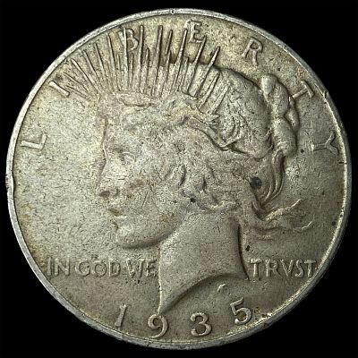 1935-S Silver Peace Dollar NEARLY UNCIRCULATED