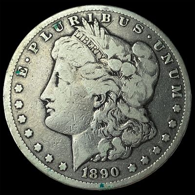 1890-CC Silver Morgan Dollar LIGHTLY CIRCULATED. 1890-CC Silver Morgan Dollar LIGHTLY CIRCULATED