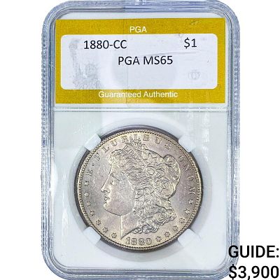 1880-CC Morgan Silver Dollar PGA MS65